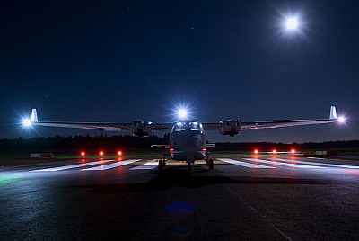 Tecnam P2006T на ВПП аэродрома "Орловка"
