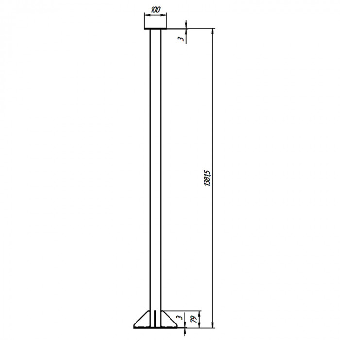 Стойка для корабельного маяка и ветроуказателя